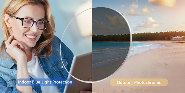 ブルーライトカット&フォトクロミック